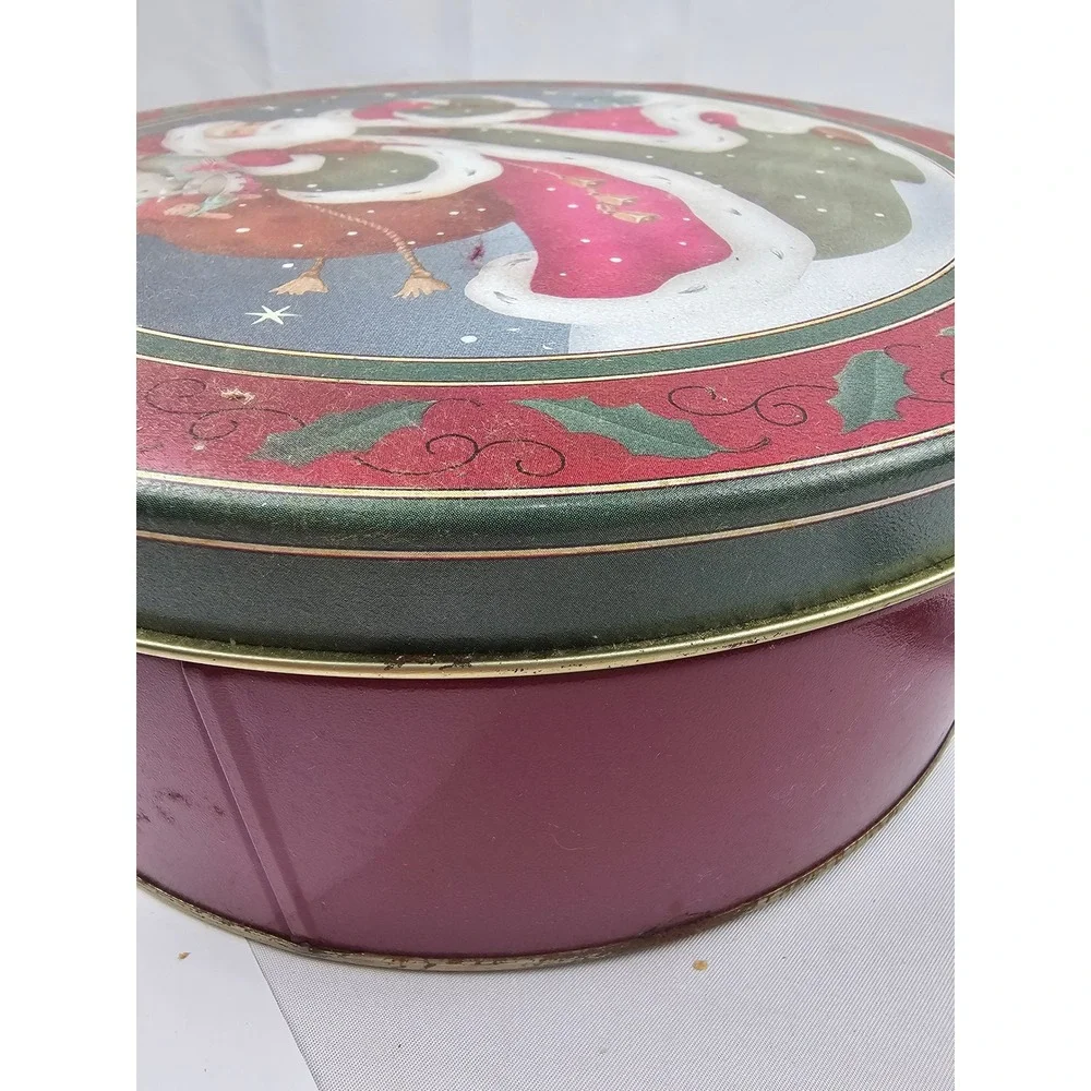 Christmas‎ Stocking Ornament Pinecone Rose Gold Glitter Set Decor Tin
